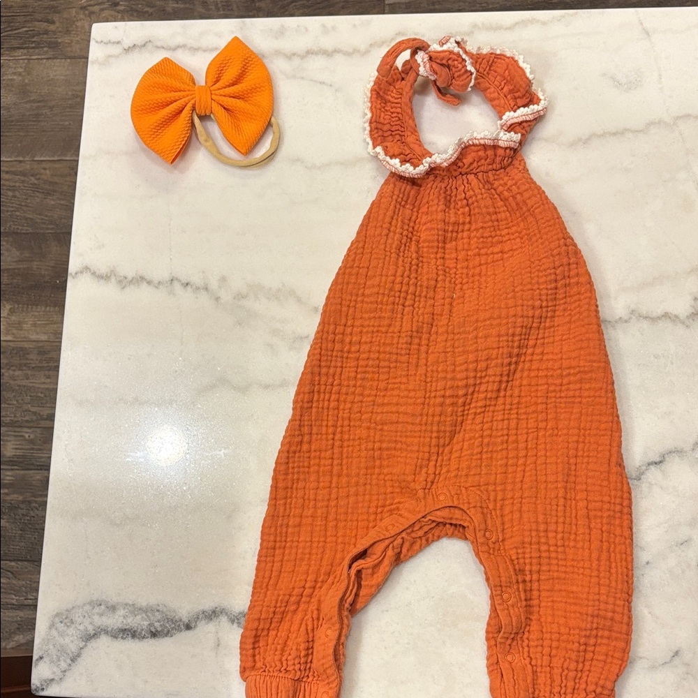 Cat & Jack Rust Baby Romper